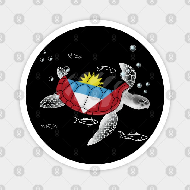 Antigua and Barbuda Turtle Magnet by Fusti